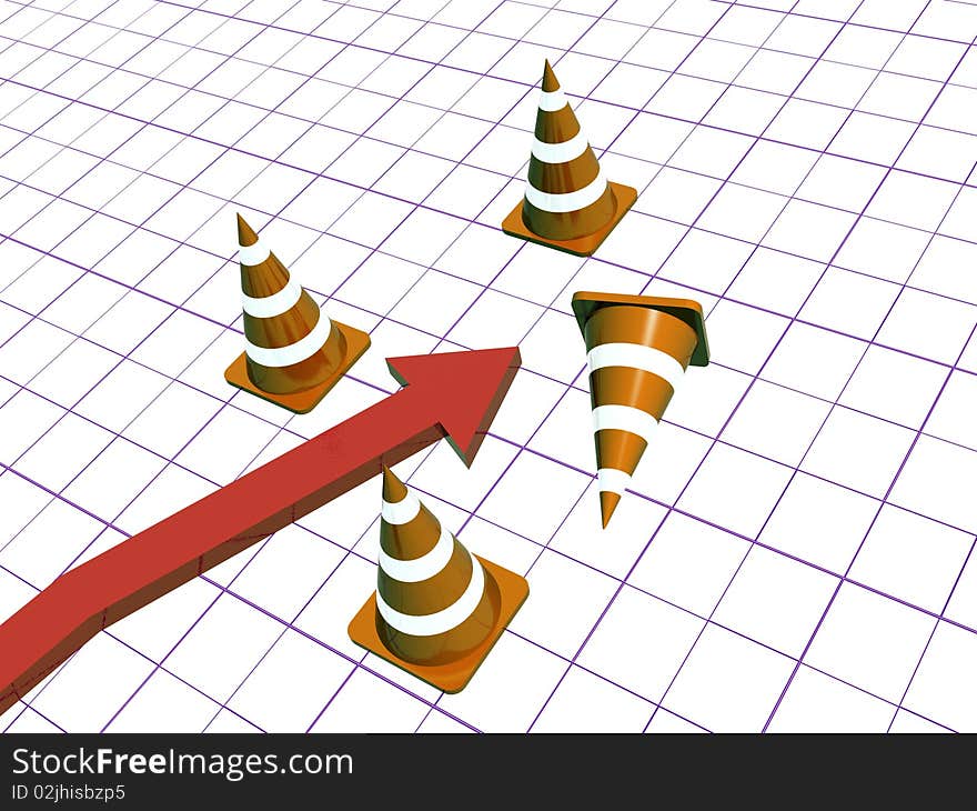 Cones And Arrow