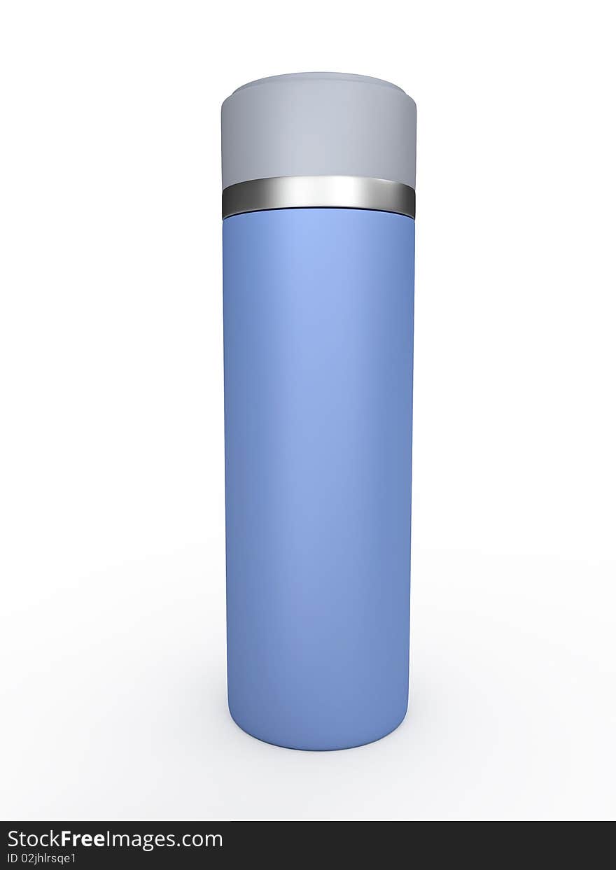 Blue cream tube white background 3D illustration. Blue cream tube white background 3D illustration