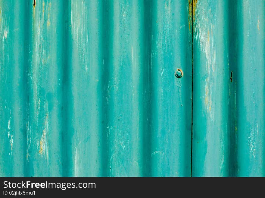 Blue corrugated plate texture