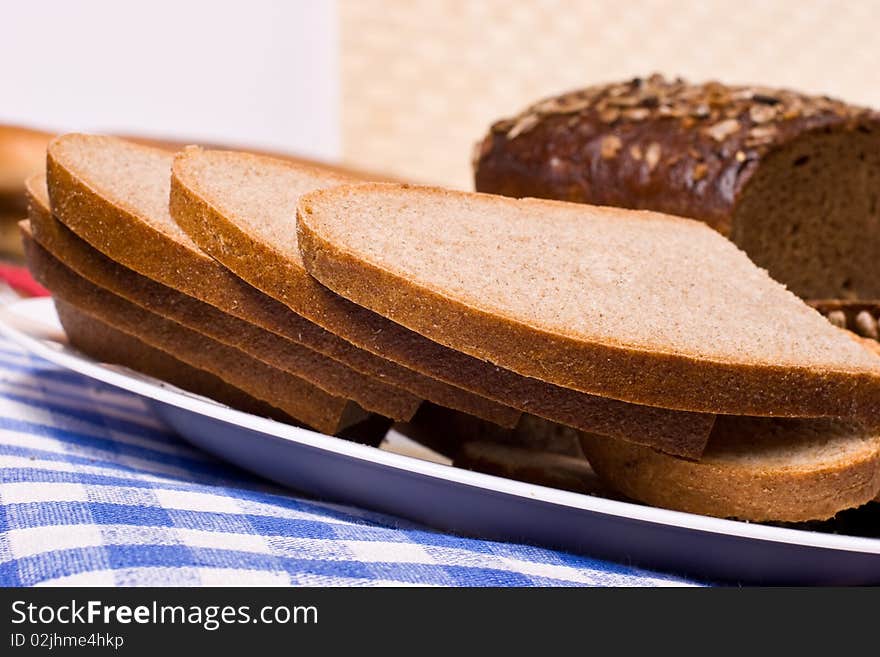 Food series: still life with various baked bread