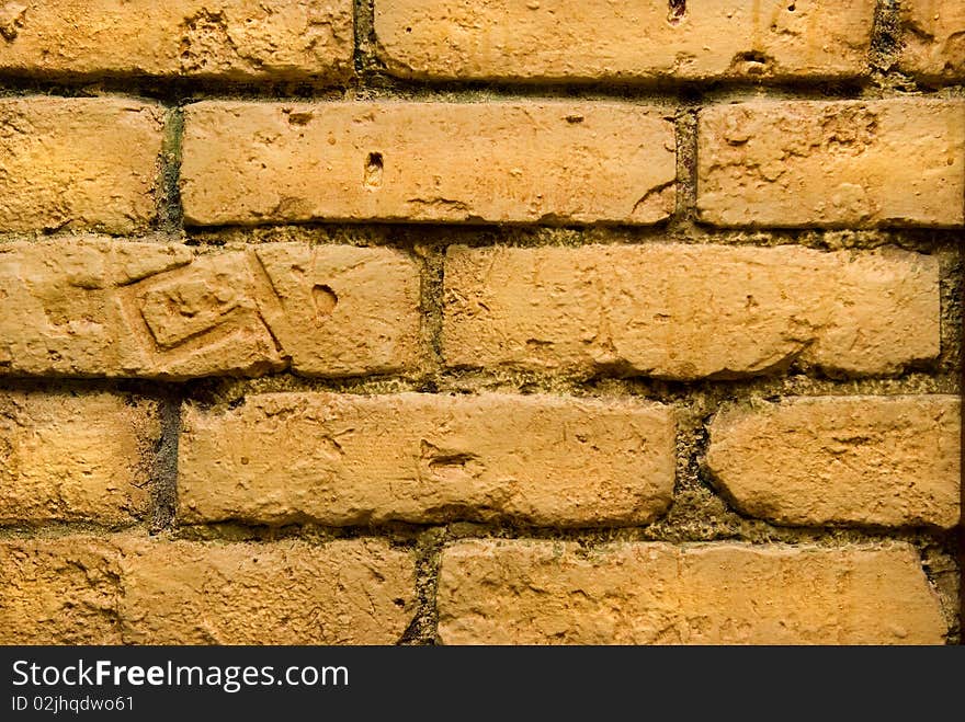 Fragment of the old brickwork 1