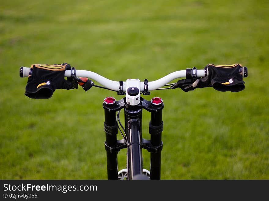 Bicycle on a field