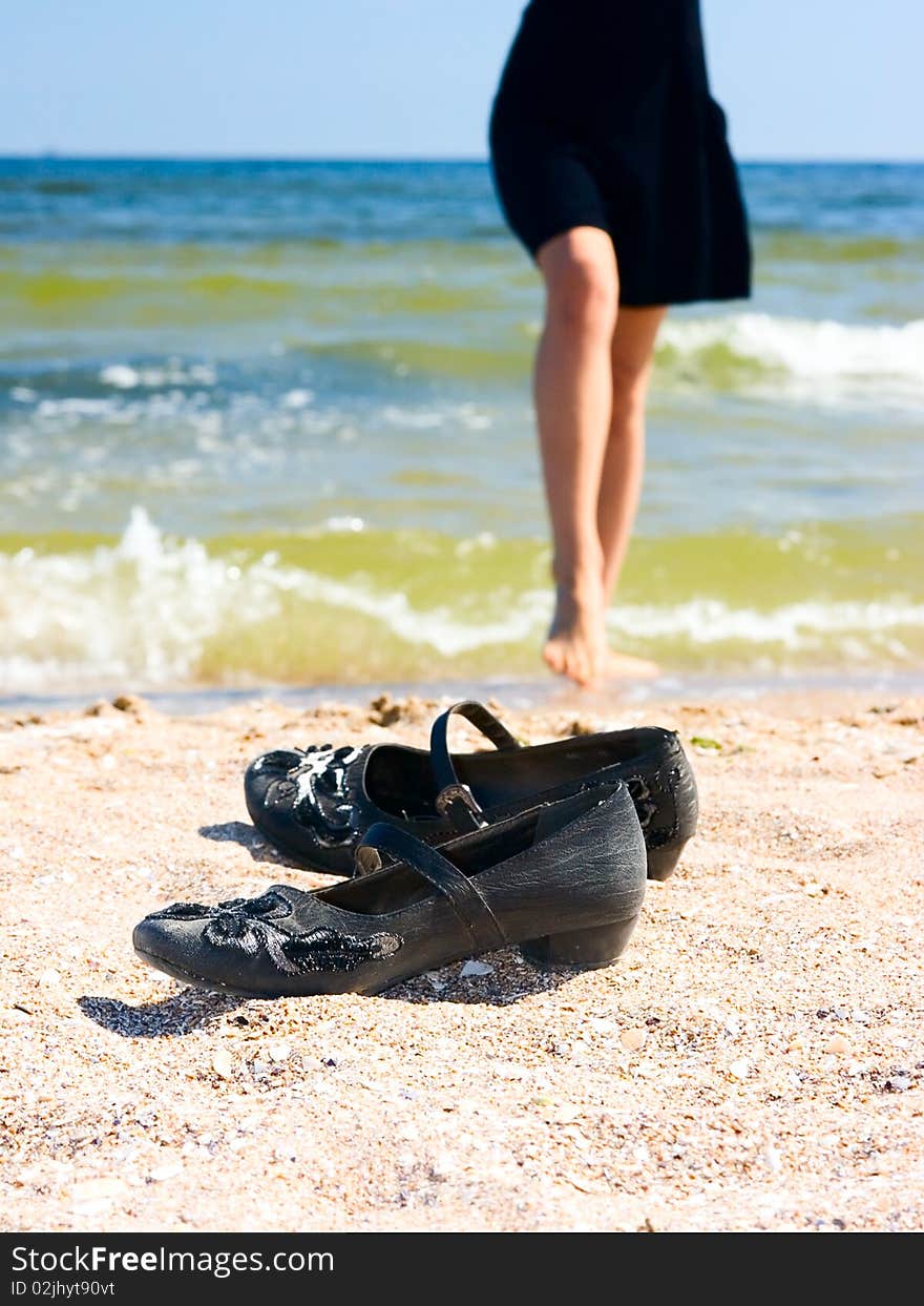 Shoes on sand