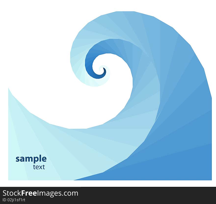 Wave spiral curls, preparation for text or background. Wave spiral curls, preparation for text or background