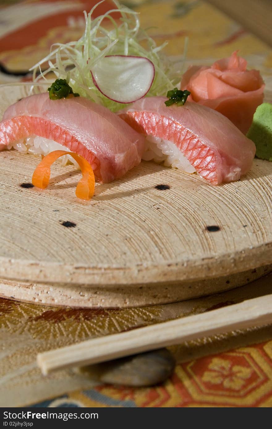 Yellowtail nigiri