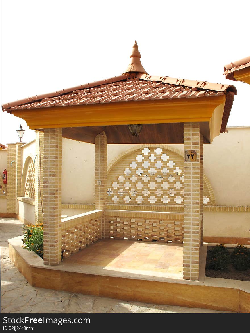 Small pavilion for travellers resting