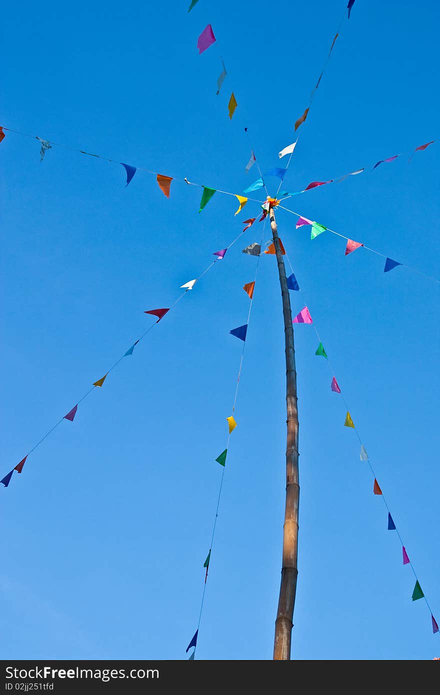 Colorful flag in southeast asia