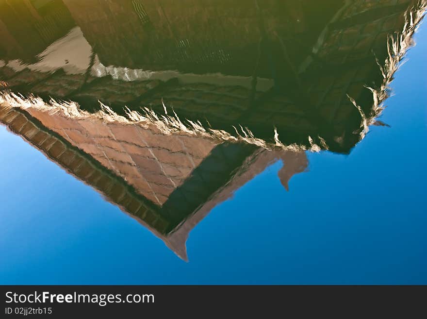 The reflection of thai house