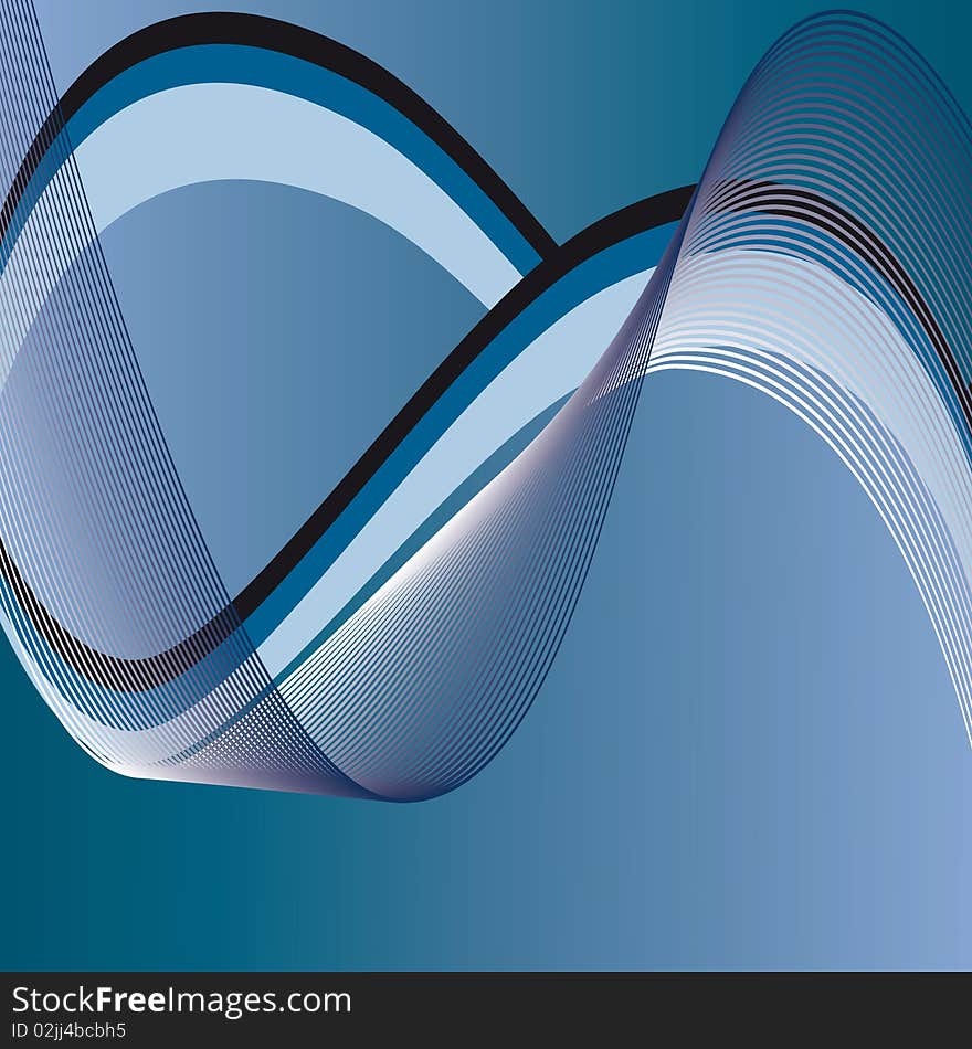 Abstract blue background of the bands