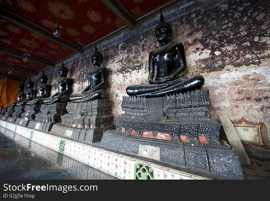 Black Buddha in Terese of Wat su tat