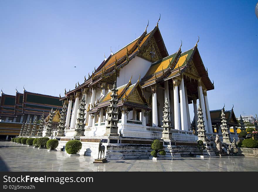 Grand Temple in Wat su tat Bangkok. Grand Temple in Wat su tat Bangkok