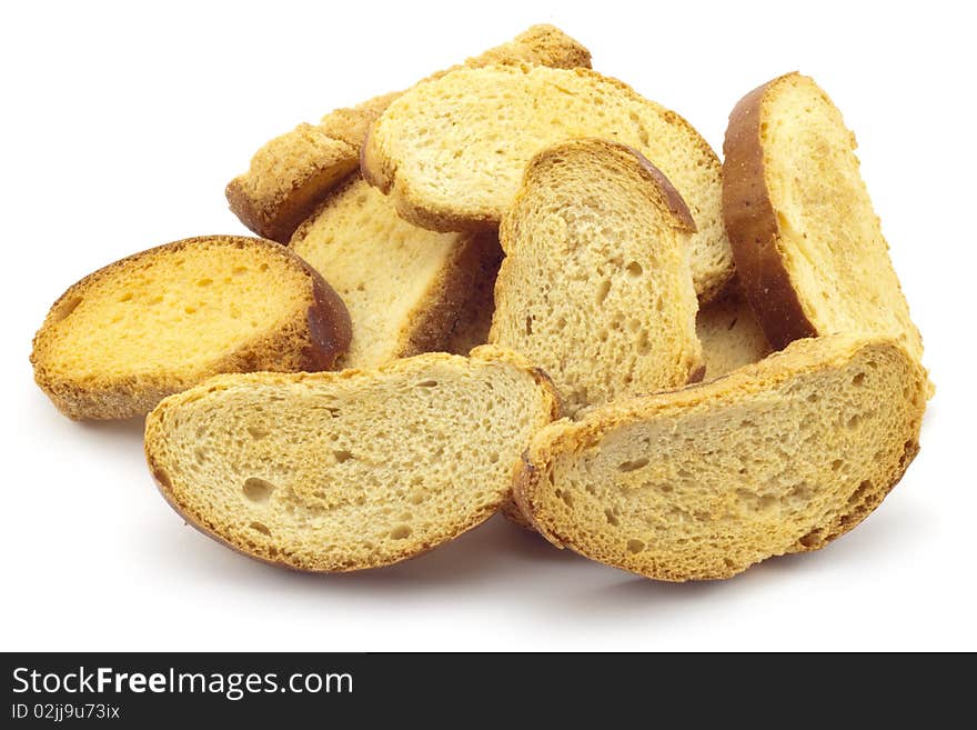 Biscuits on a white background