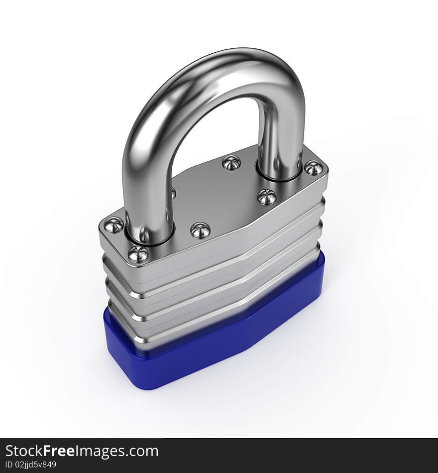 Padlock isolated on white background