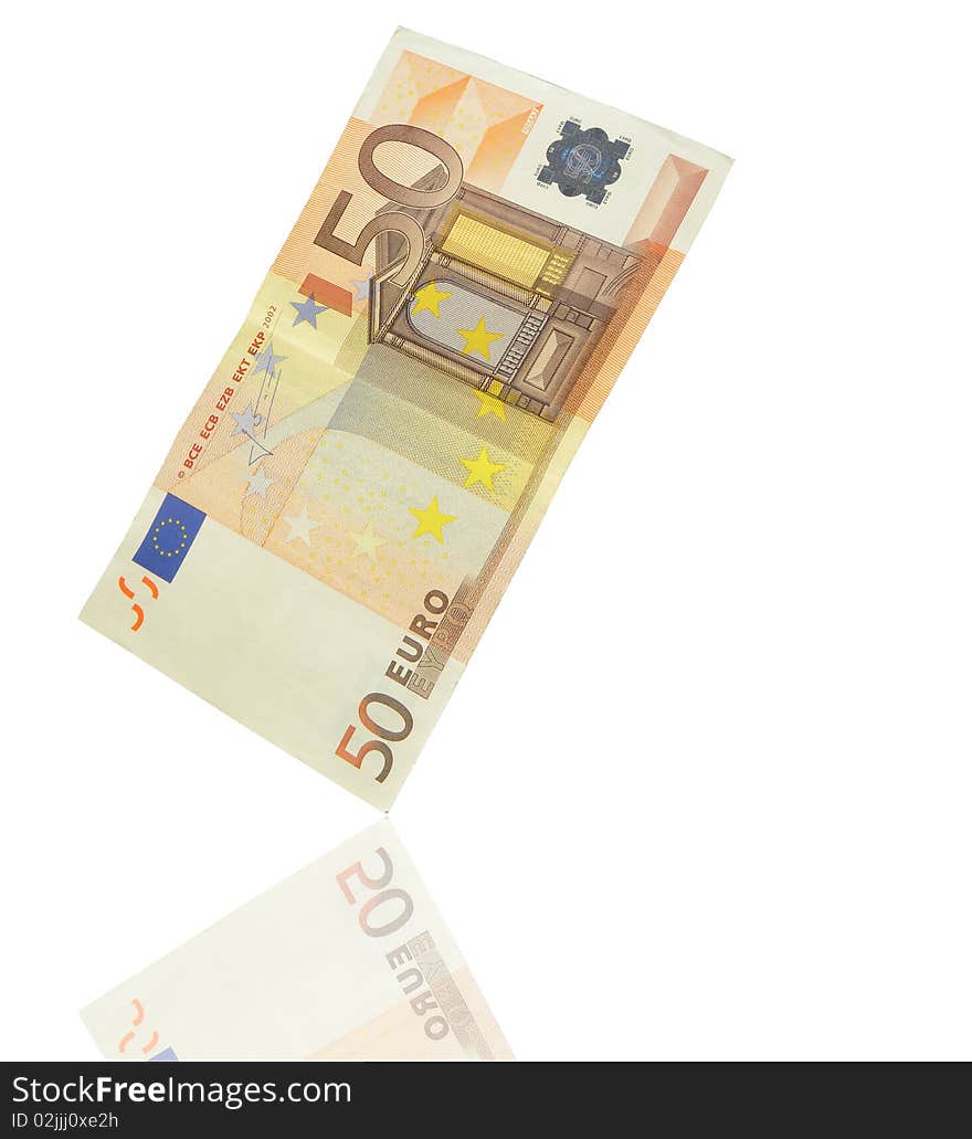 Fifty euro isolated on white background