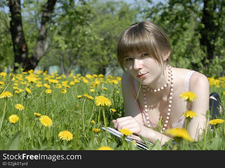 Young girl in the park