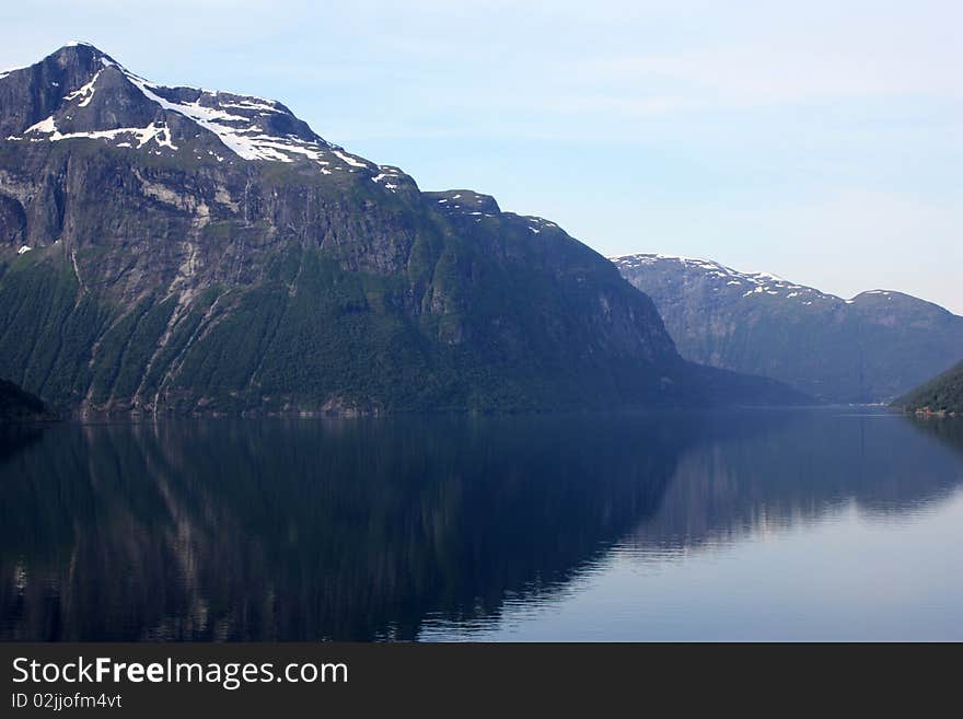 Cruising fjords of Norway