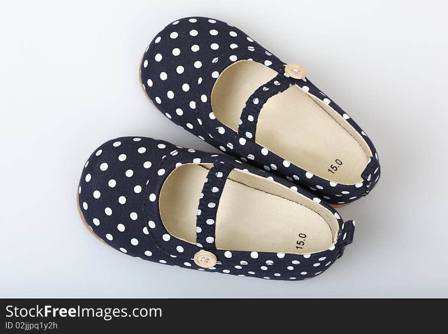 Children's footwear on a white background