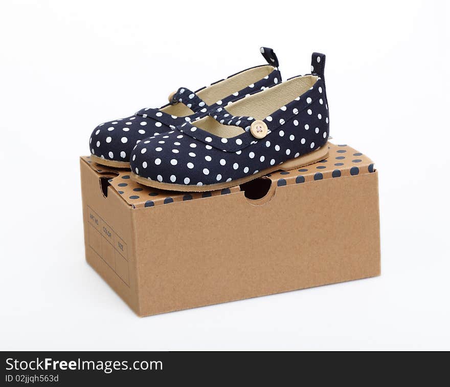 Children's footwear in a box