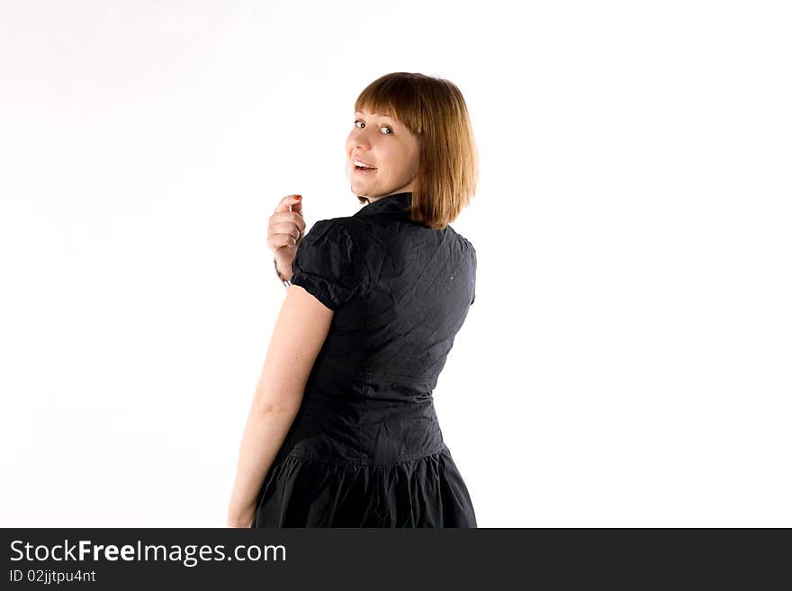 Closeup studio portrait of a beautiful woman. Closeup studio portrait of a beautiful woman