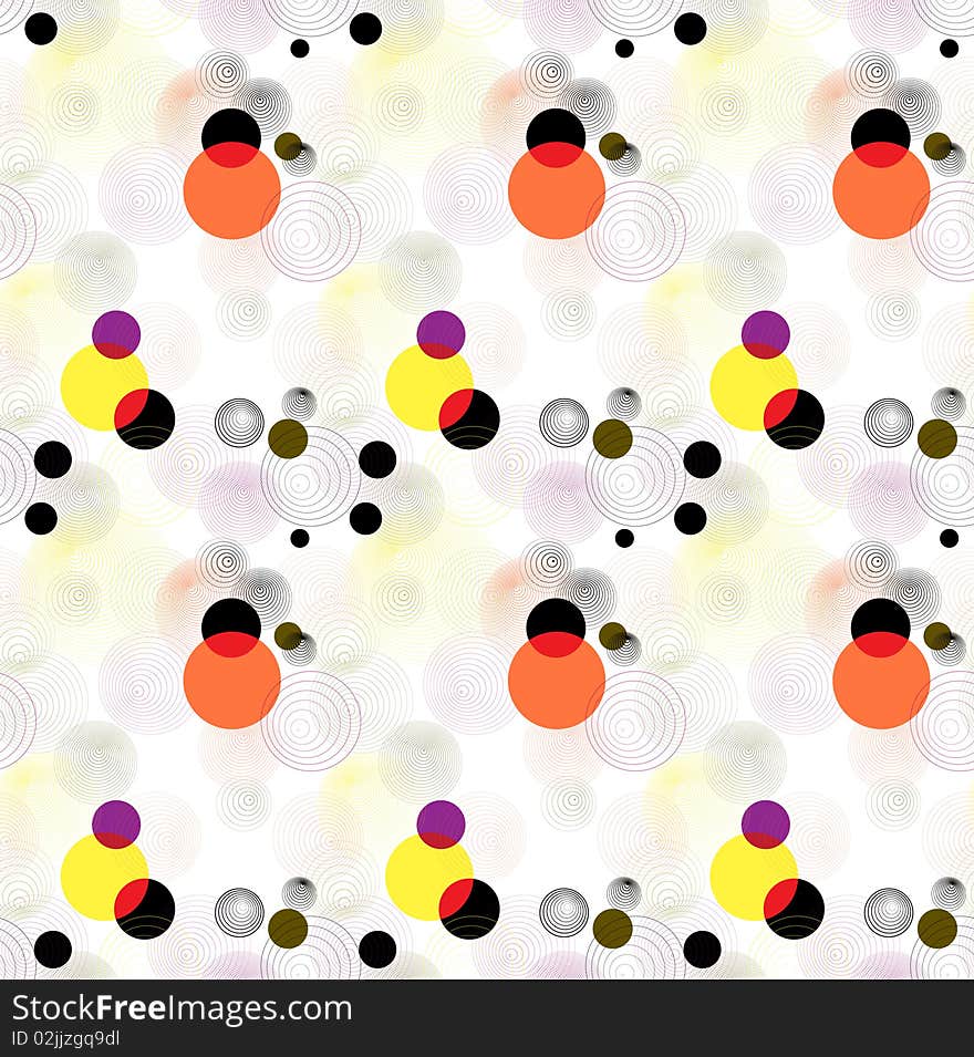 Seamless background with colour circles. Seamless background with colour circles