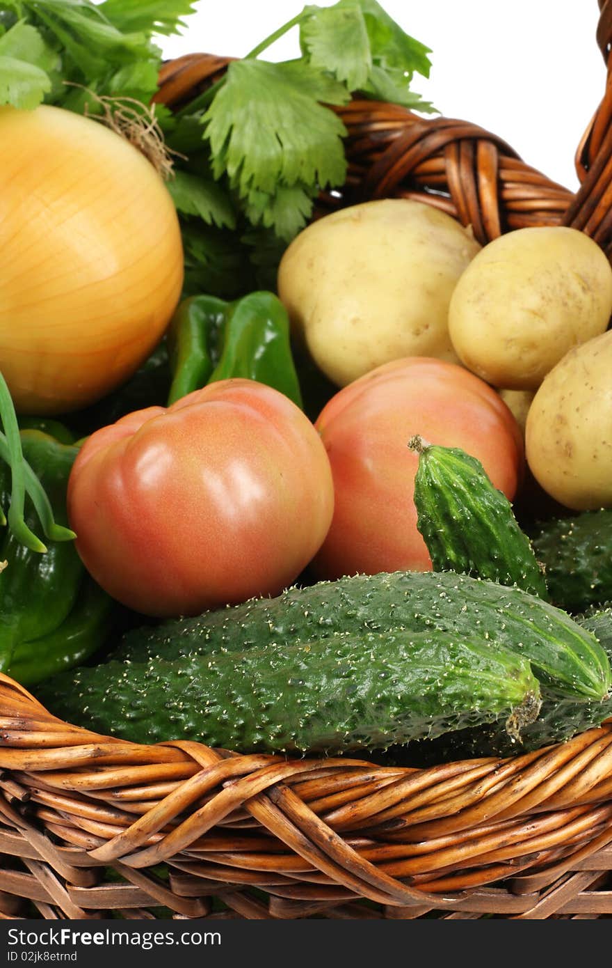 Basket with vegetables