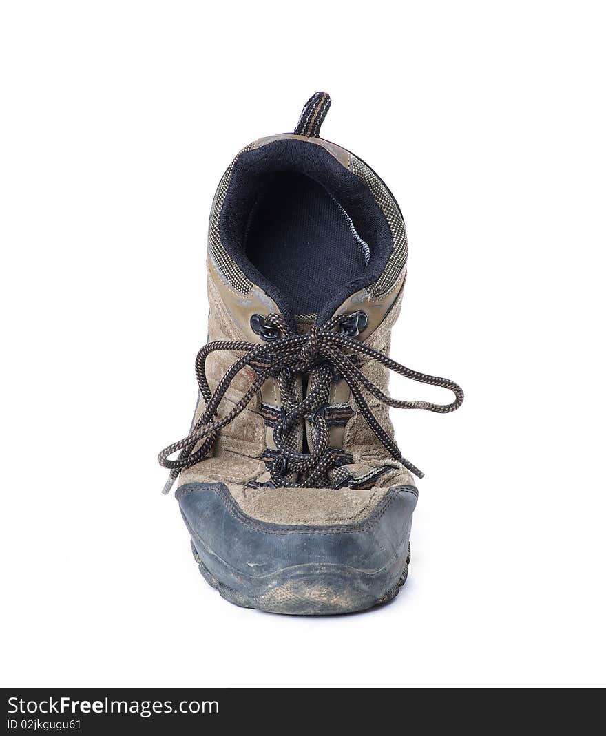 Hiking shoes Isolated on white background