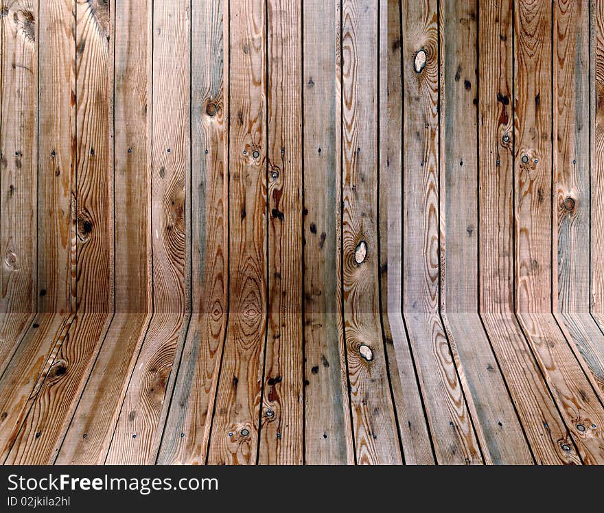 Aged empty room, wooden background. Aged empty room, wooden background