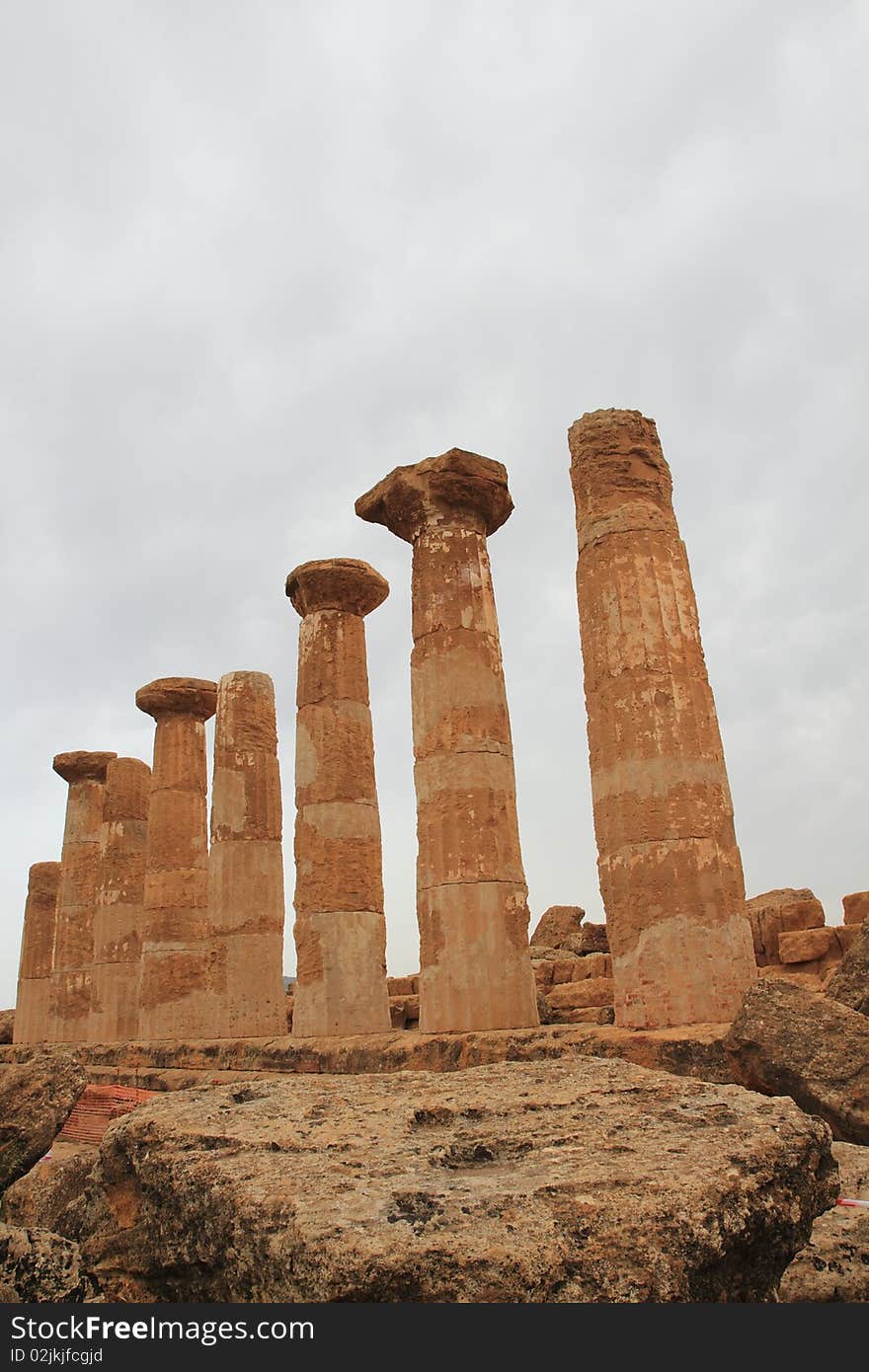 Temple of Hercules Agrigento Sicily Italy