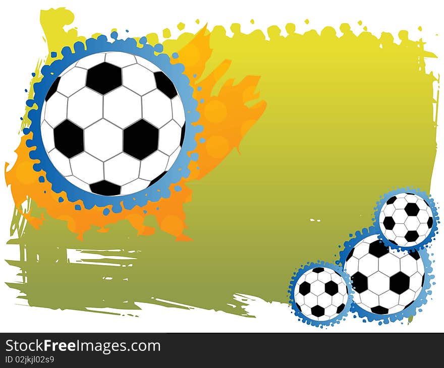 Abstract football background with space for text