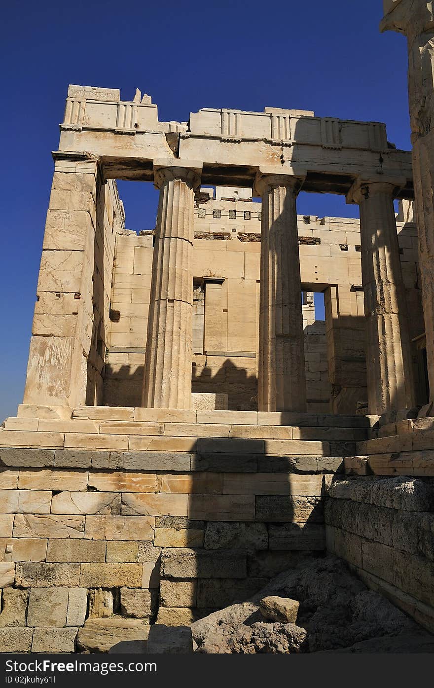 Propiela tower front access door on Acropolis