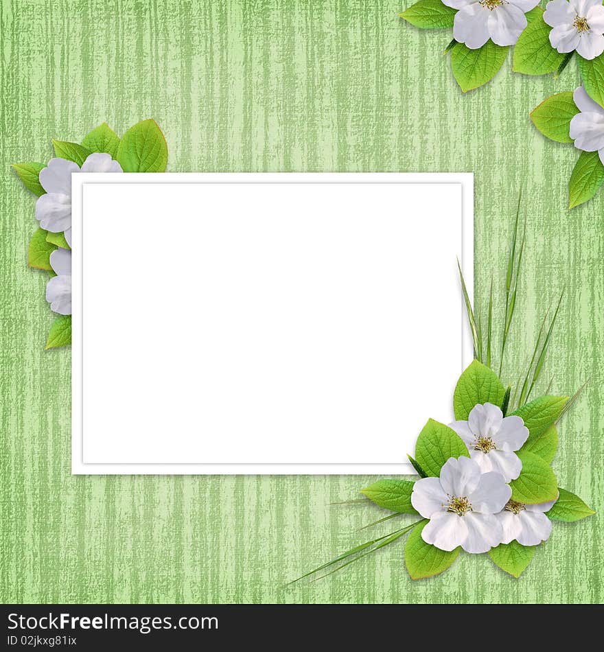 Card For The Holiday  With Flowers