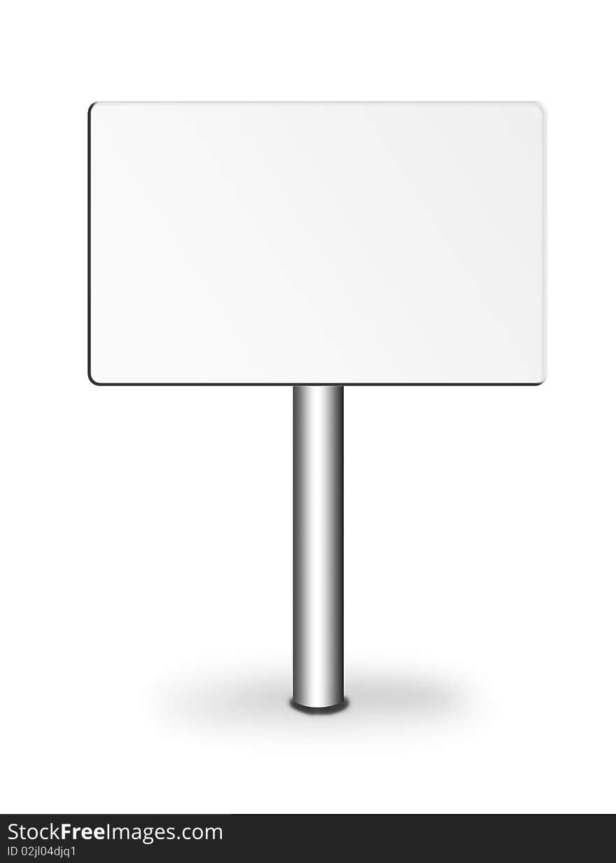 White billboard space to insert image or text: Illustration