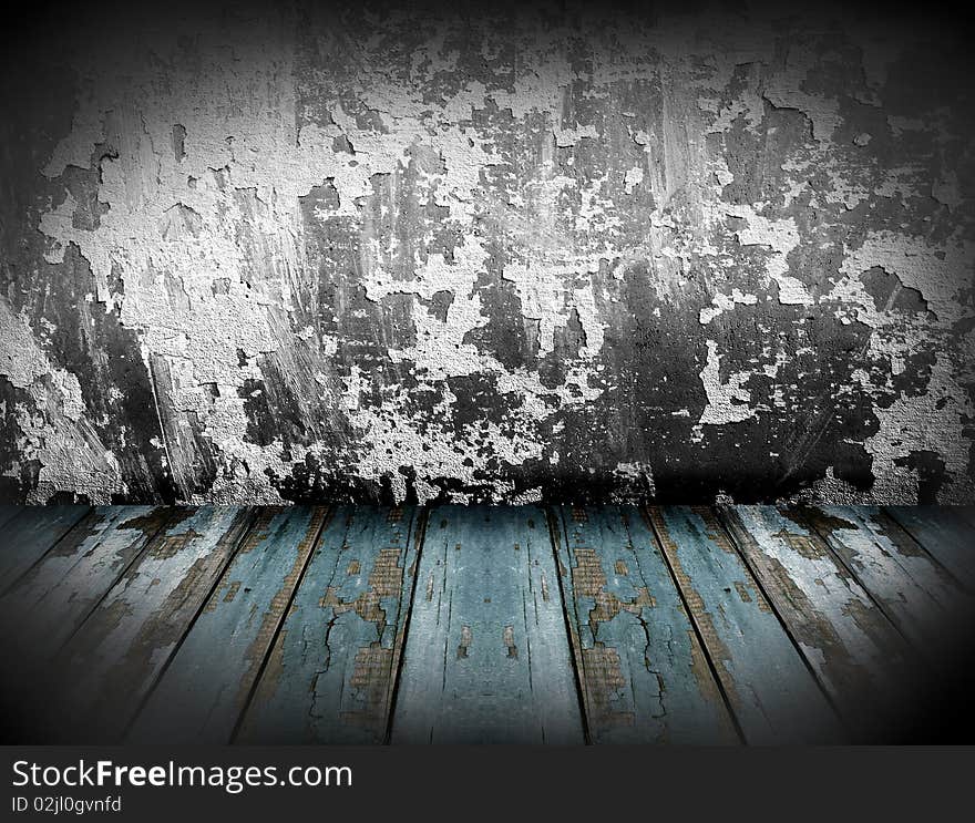 Old stage background. grunge empty room