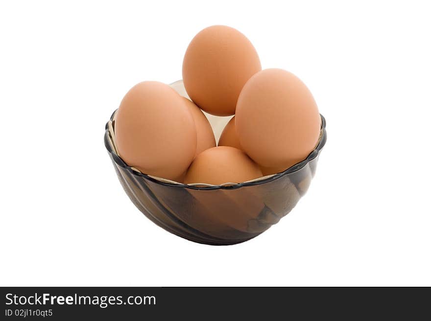 Chicken eggs on vase