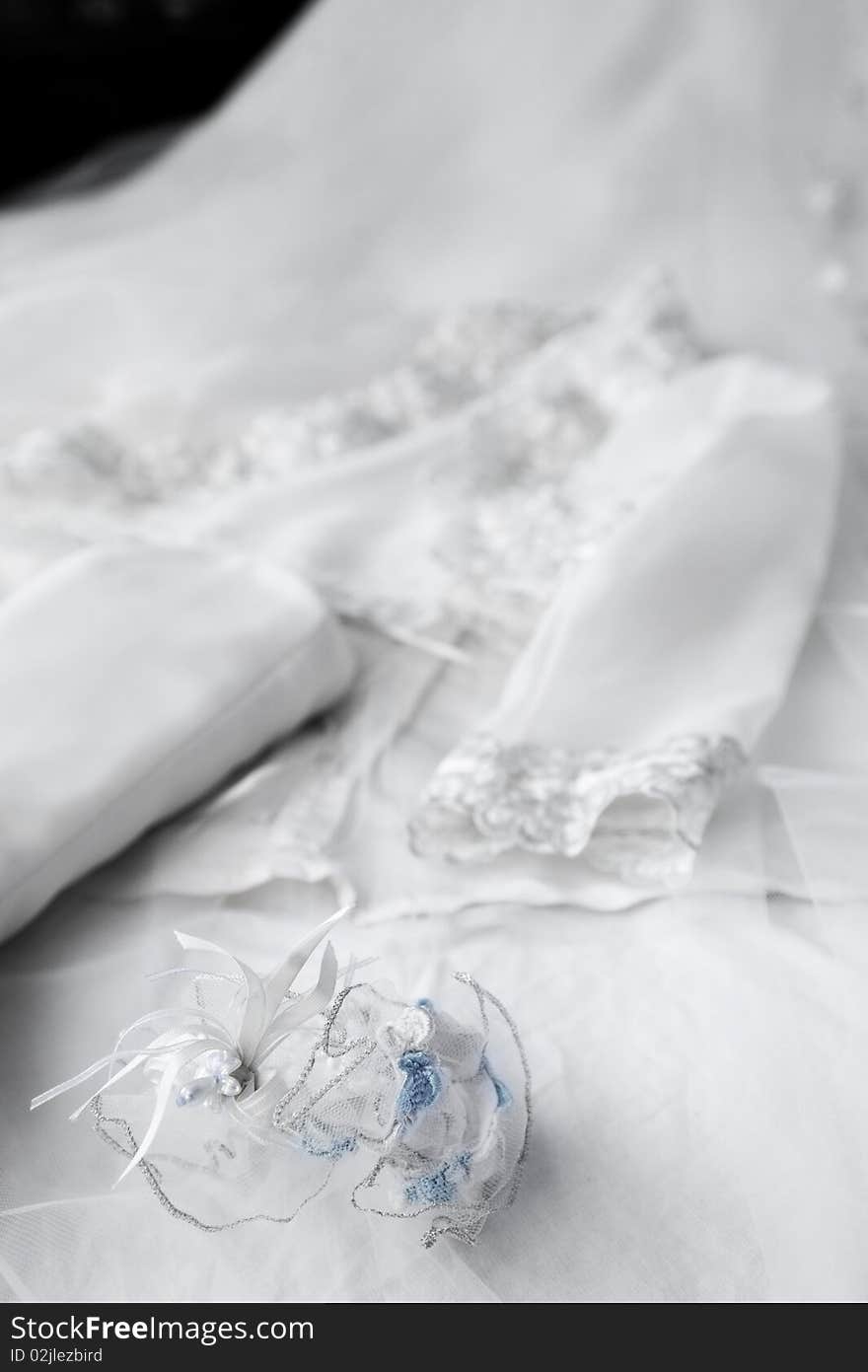 Something blue, white wedding background