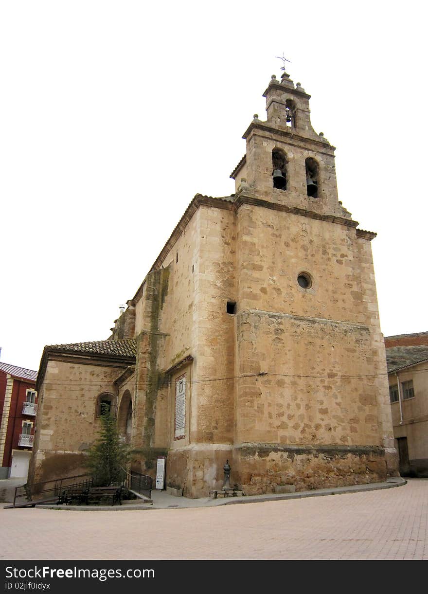 Old stone church in a Spanish province