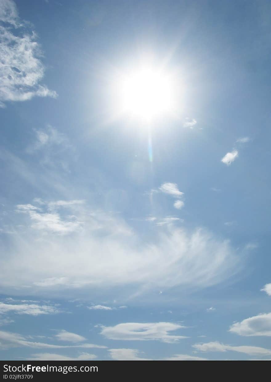 Clouds on a background of the blue sky. Clouds on a background of the blue sky