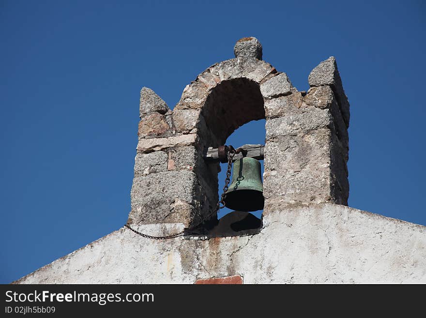 Italy Sardegna little bell tower church Romanesque