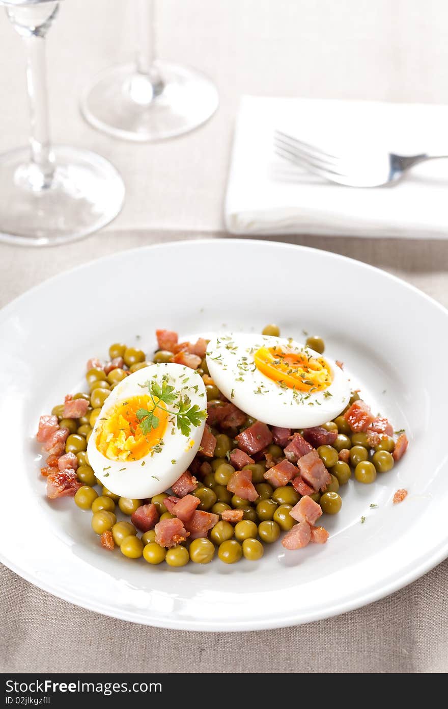 Egg Dish With Ham And Peas