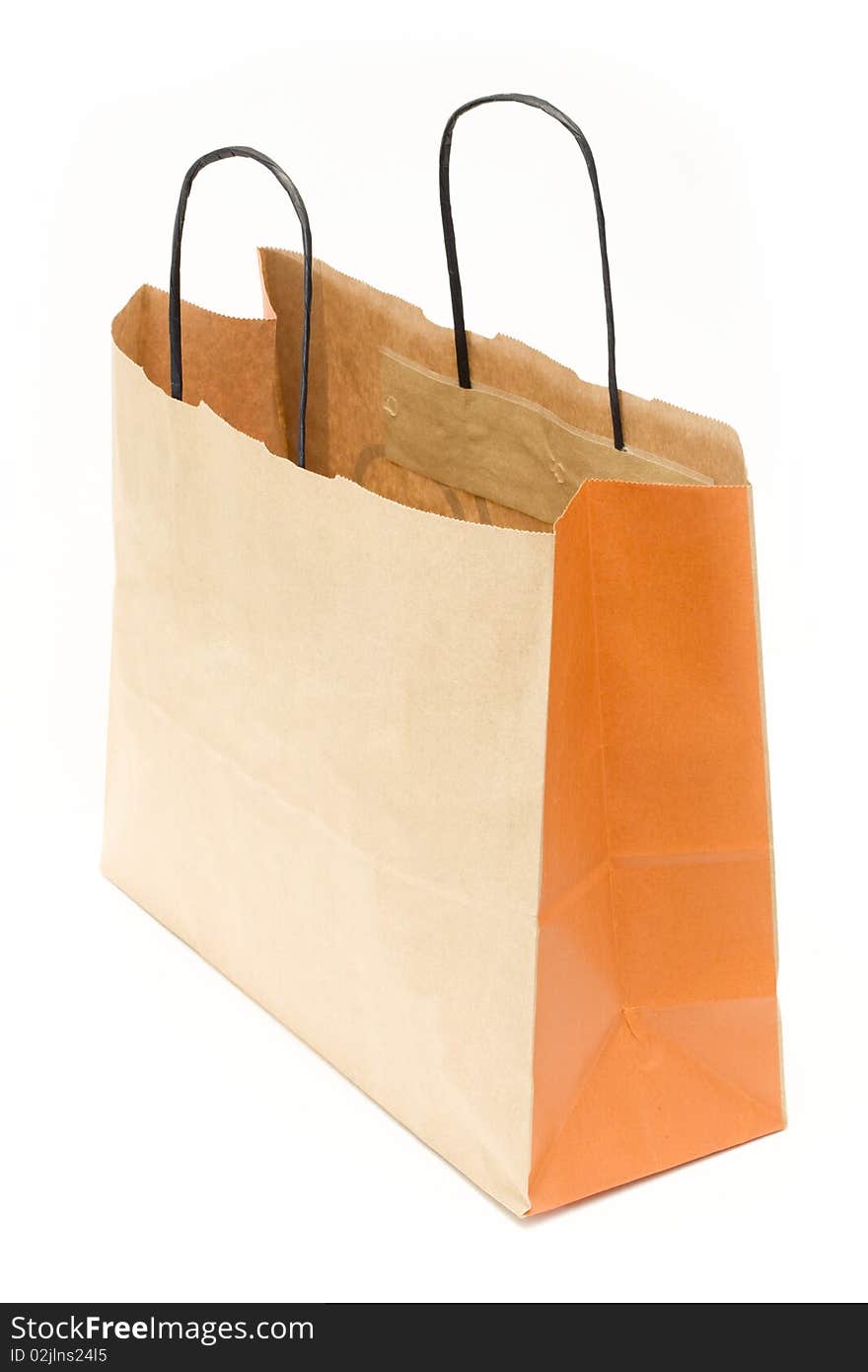 Orange Bag On White Background