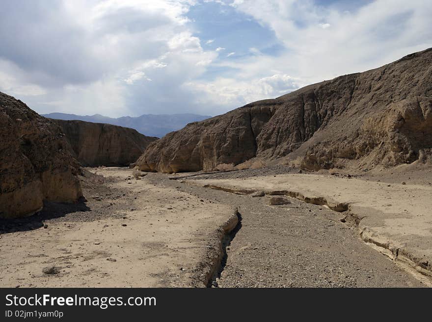 Hiking Trail in Death Valley National Park. Hiking Trail in Death Valley National Park