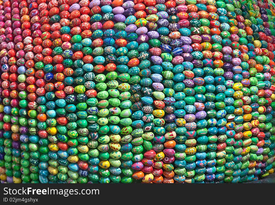 Colorful Hand Painted Easter Eggs