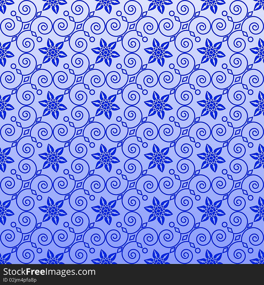 Seamless ornamental wallpaper