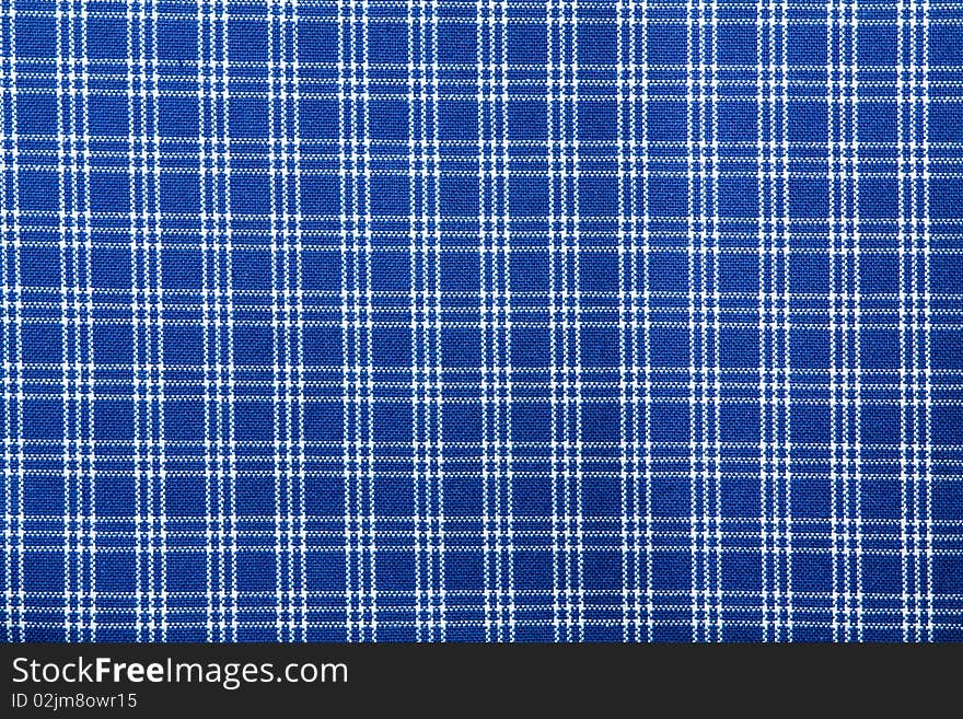 Blue white squared textile pattern