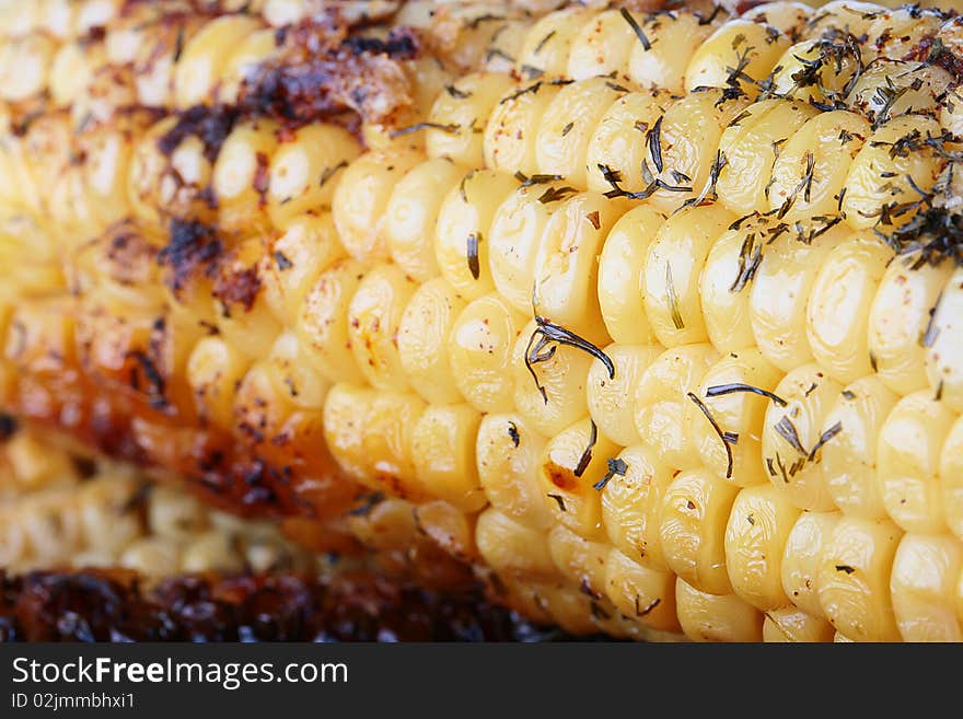 Ears of baked corn as a background. Ears of baked corn as a background.