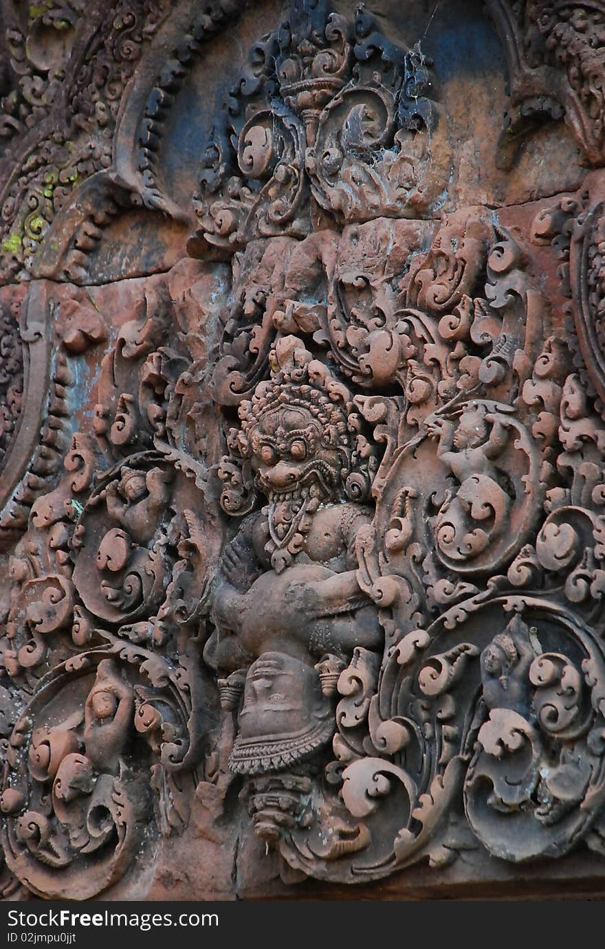 Ancient sculpture sand stone at Siem Reap Cambodia. Ancient sculpture sand stone at Siem Reap Cambodia