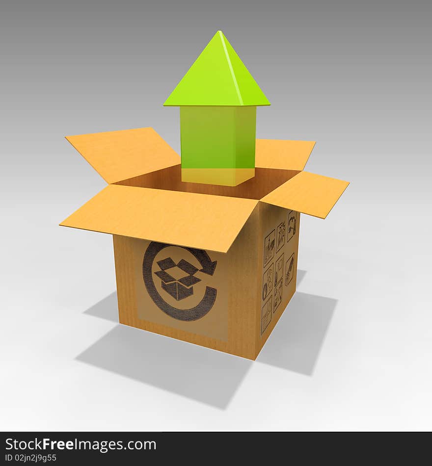 Cardboard Box Arrow 2.0