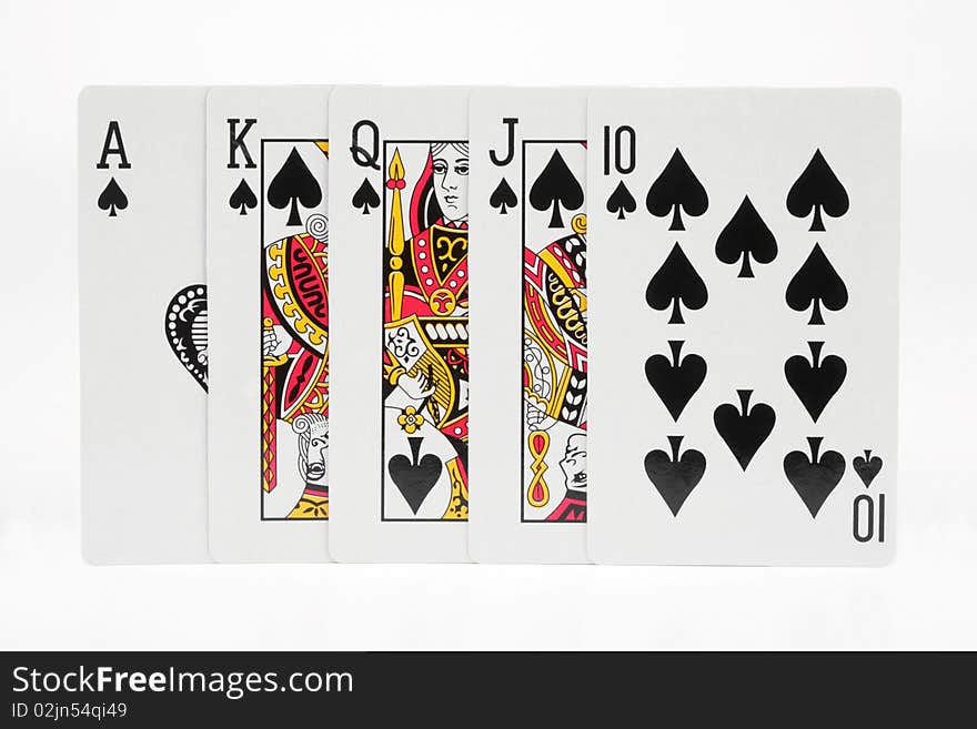 Playing-cards on a white background. Playing-cards on a white background