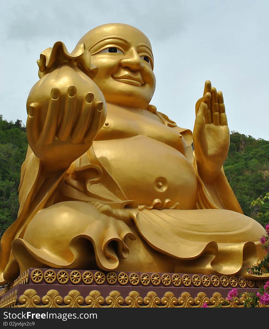 Sitting buddha statue at temple thailand. Sitting buddha statue at temple thailand.