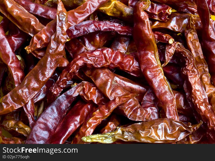 Dried Red Chilli Background